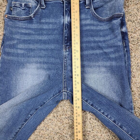 Judy Blue Women's Denim Utility Jumpsuit L Dark Denim Long Sleeve Coveralls - Picture 15 of 16